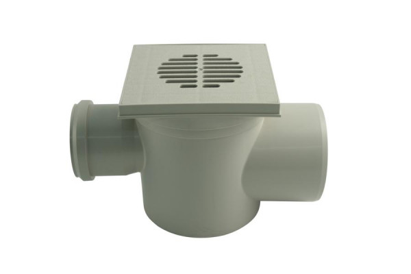 Marley kelderafvoer met draaibaar bovendeel en toevoer DN 75, 150 x 150 mm, DN 110, 067735