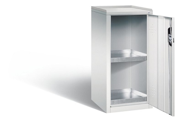 C+P klimaatkast Acurado, H1000xB502xD500mm, kleur: lichtgrijs, verzonken handgreep, 8721-315 S10141