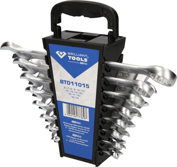 Brilliant Tools ringsteeksleutelset, 15-delig, BT011015
