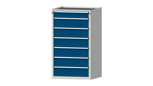 ANKE werkbanken ladekast, model 4001 V, 760 x 675 x 1280 mm, RAL 7035/5010, kuip, 611.100