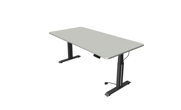 Kerkmann Move Professionele zit-/statafel, B 2000 x D 1000 mm, elektrisch in hoogte verstelbaar van 640-1290 mm, lichtgrijs, 10070911