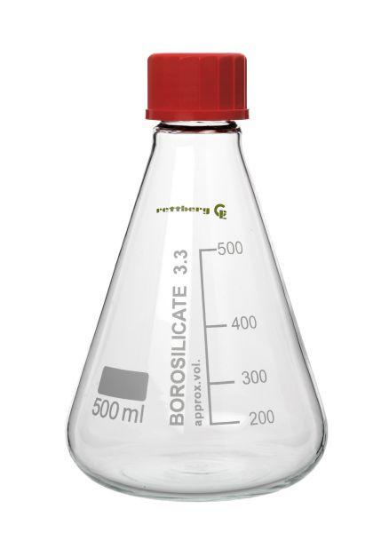 Rettberg erlenmeyer, 2000 ml, GL 45, met schroefdop, autoclaveerbaar, borosilicaatglas 3.3, 134018064