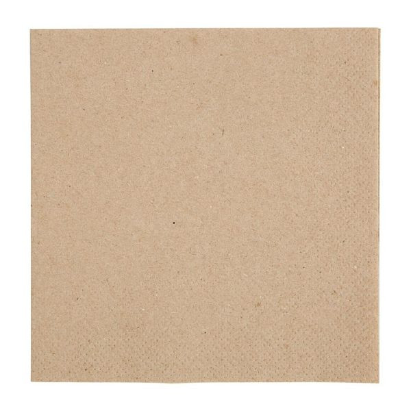 Fiesta Recyclebaar Gerecycled Kraftpapier Cocktailservetten 24cm (4000 stuks), FE217