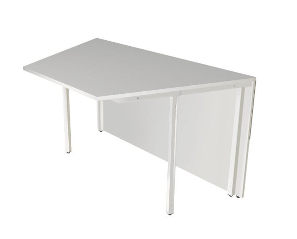 Kerkmann tafel Atlantis 3, tweezijdig schuin, B 1350 x D 820 x H 750 mm, wit/walnoot, 22329654