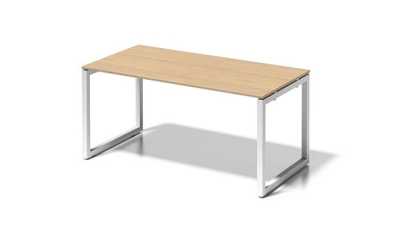 Bisley Cito bureau, 730 mm vaste hoogte O-frame, H 19 x B 1600 x D 800 mm, esdoorn/verkeerswit, DOF1608MP396