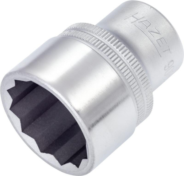 Hazet-dop, dubbele zeskant, hol vierkant 12,5 mm (1/2 inch), buitenste dubbele zeskant tractieprofiel, 1", 900AZ-1