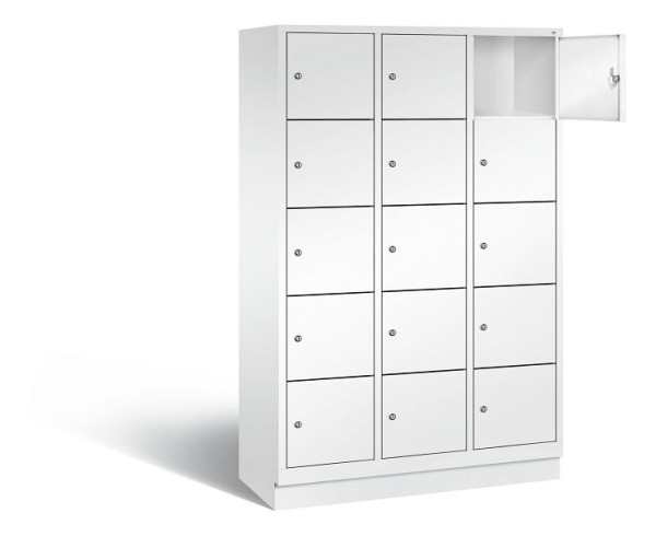 C+P lockerkast Evolo, H1800xB1200xD500mm, kleur: verkeerswit, 48020-325 S10131