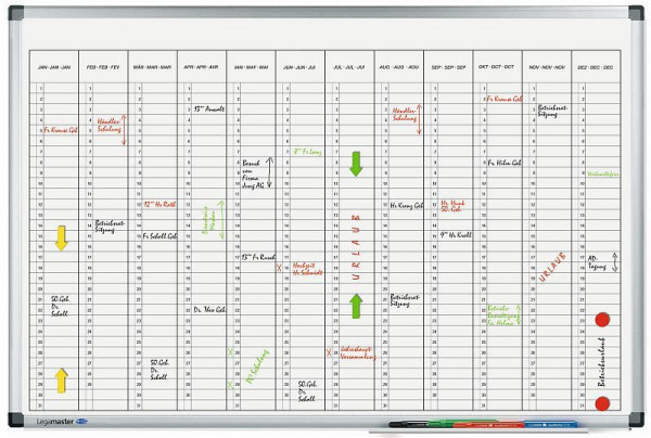 Legamaster PREMIUM jaarplanner verticaal 60x90cm, 7-412000