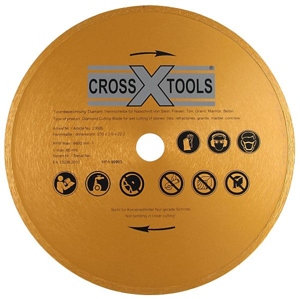CROSS TOOLS diamantschijf voor CSC 230 mm x 25,40 mm, 20606