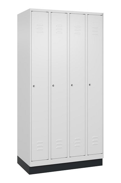 C+P luierkluis Classic PLUS, onderbouw, 4 vakken, 1950x1000x500mm, 9016/9016, cilindersloten, 080020-49 S10029