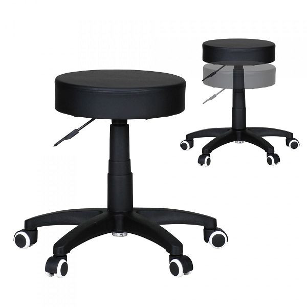 Amstyle Kruk Leon S Design Werkkruk Kunstleer Zwart, SPM1.036