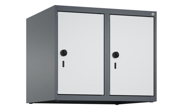 C+P kastopzet Classic PLUS, bovenkast, 7016/7035, veiligheidsdraaigrendel, 500x600x500mm, 2 vakken, 080090-20 S10013