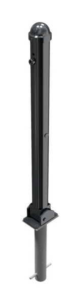 Schake slagboomstijl paal serie 477B Ø 76 mm, opklapbaar, zelfvergrendelend slot voor inzetting in beton, profielcilinderslot, 477UZHB