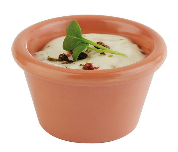 APS dipkom -CASUAL-, Ø 6 cm, hoogte: 3,5 cm, melamine, terracotta look, 0,03 liter, verpakking van 24, 83777