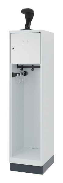 C+P brandweerkast Evolo, model YOUNGSTER, 1 compartiment, H1530B400T500 mm, lichtgrijs, 0490015-12 S10009