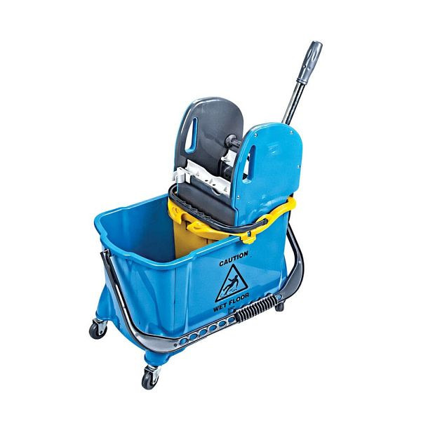 RMV enkele emmer/enkele wagen PE 24 liter met professionele pers en vuilopvangemmer, RMV10.009