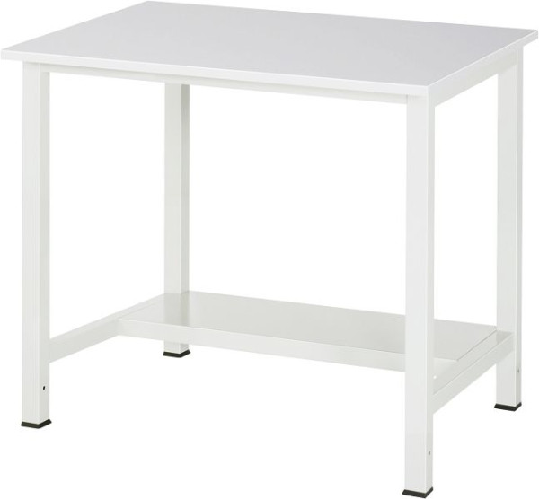 RAU werktafel serie 900, B1000xD800xH825mm, werkblad voorzien van melamineharscoating, dikte 22 mm, met plank onder, diepte 320mm, 03-900-3-M22-10.12