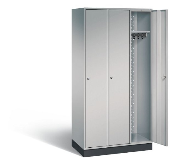 C+P locker Intro, H1950xW920xD490mm, kleur: wit aluminium, 8170-301 S10044