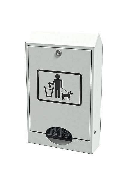 Renner hondentoilet met geïntegreerde zakkendispenser en container, inclusief paal (Ø 76 mm) opschroefbaar, verzinkt, gecoat, kobaltblauw, 7077-01PB 5013