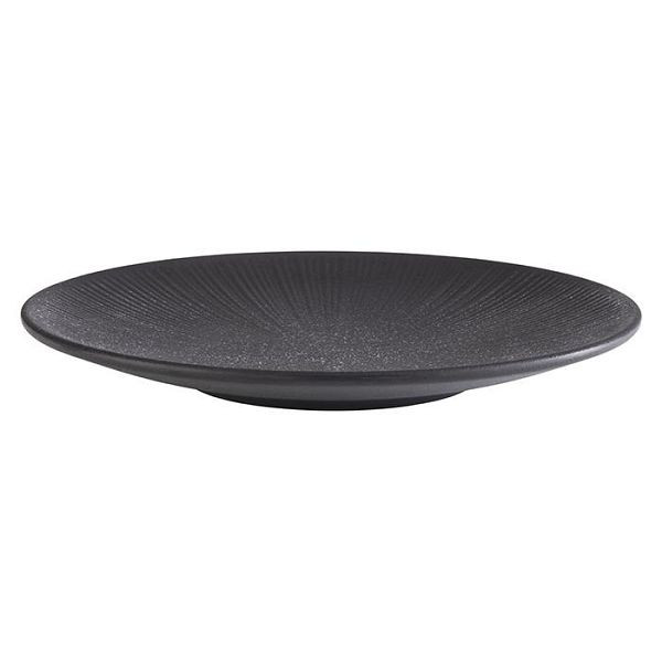APS bord -NERO-, Ø 26 cm, hoogte: 3 cm, melamine, zwart, 85064