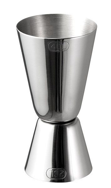 APS staafmaat, Ø 4 / 3,5 cm, hoogte: 8,5 cm, roestvrij staal, hoogglans gepolijst, volume: 2 / 4 cl, 93121