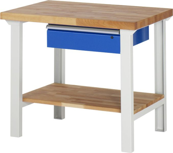 RAU werkbank serie 7000 - modulair ontwerp, 1 onderlade, 1000x840x700 mm, 03-7001A7-107B4S.11