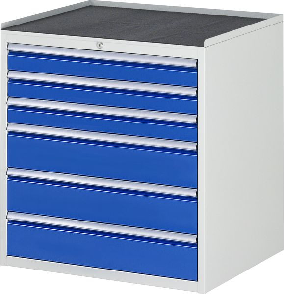 RAU ladekast serie 7000, B770xD650xH825mm, laden: 3xH90, 3xH150mm, metalen steun, 03-XL5.9A-MT.11