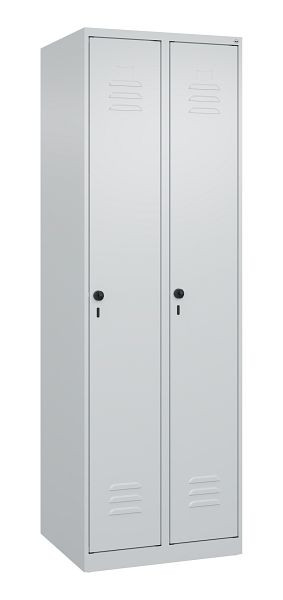 C+P multifunctionele kast Classic PLUS, wasruimte, 2 vakken, 1850x600x500mm, 7035/7035, veiligheidsdraaigrendel, deuren rechtsaanslag, 080000-20B S10008