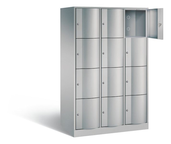 C+P XL lockerkast Resisto, H1950xB1148xD640mm, kleur: wit aluminium, 8470-373 S10024