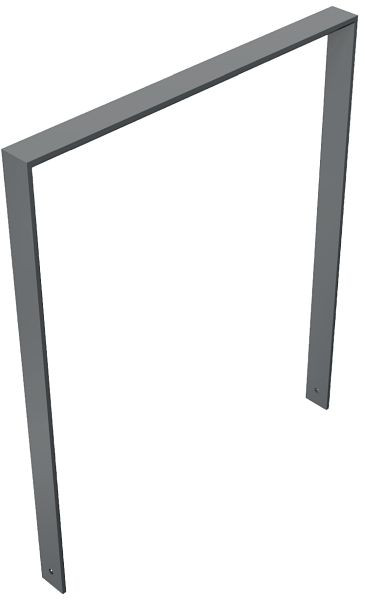 Schake platte stalen beugel 80x12mm, voor inzetting in beton Breedte: 1000mm Totale hoogte: 1200 mm met thermisch verzinkte steun, gecoat DB 703, 4152_100B