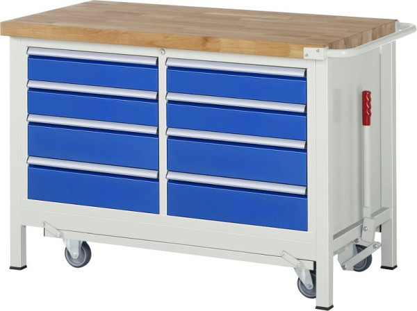 RAU neerlaatbare werkbank 8000 - model 8477, B1250 x D700 x H880 mm, 15-8477A2-127B4F.11