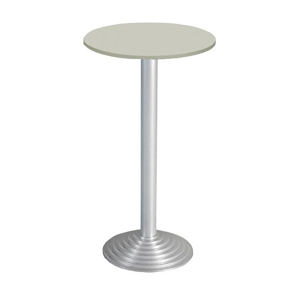 Bisley MULTI Desking bartafel, rond, 1 plaat, aluminium, 38 mm, decor G grijs, H 740 x D 600 mm, SR106G300