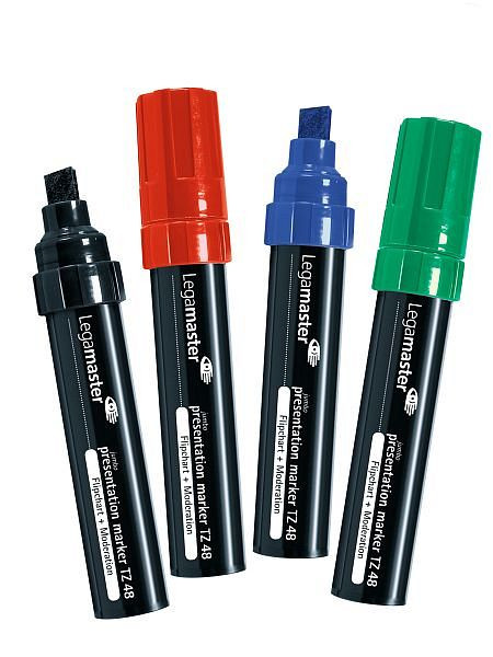 Legamaster TZ48 presentatiemarker jumbo gesorteerd, VE: 4 stuks, 7-155594