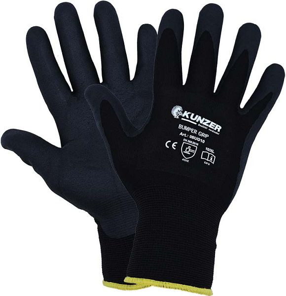 Kunzer BUMPER GRIP - maat: 9/L, werkhandschoenen, verpakking van 12 paar, 9BUG09