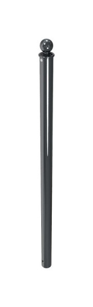 Schake-barrièrestijlpaal serie 465B Ø 60 mm, stationair, voor inbedding in beton met grondanker, totale lengte ca. 1400 mm, zonder slot, zonder oog, 465B