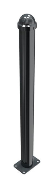 Schake-stijlpaal serie 477B Ø 76 mm, stationair, voor plugbevestiging met voetplaat 100 x 150 mm, zonder slot, zonder oog, 477PB