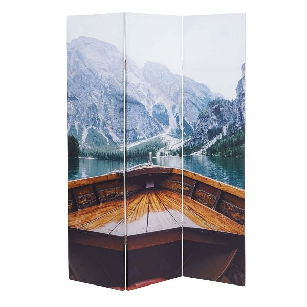 Mendler fotoscherm HWC-A83, scheidingswand privacyscherm, 180x121cm boot, 84843