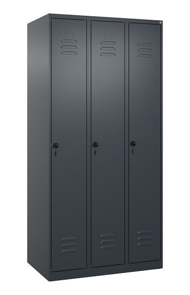 C+P luierkluis Classic PLUS, 3 vakken, 1850x900x500mm, 7016/7016, veiligheidsdraaigrendel, 080000-30 S10010
