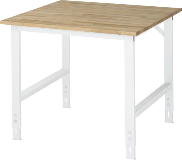 RAU werktafel Tom serie (6030) - in hoogte verstelbaar, massief beuken blad, 1000x760-1080x1000 mm, 06-625B10-10.12