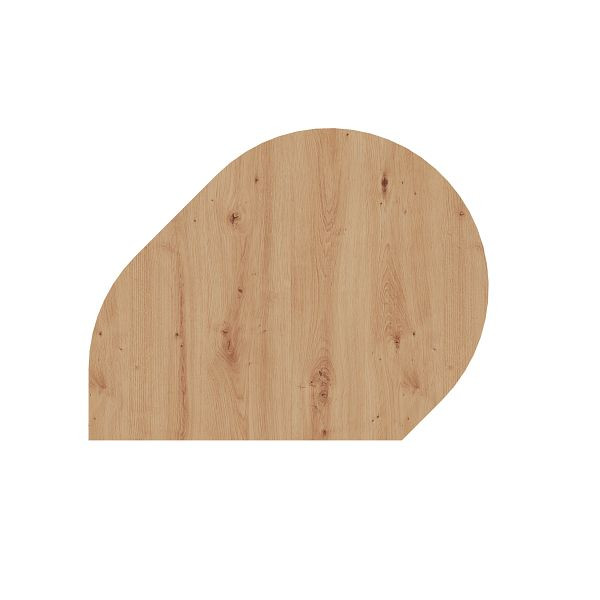 Hammerbacher aanbouwtafel HA81, 80 x 103 cm, blad: knoestig eiken, 25 mm dik, aanbouwtafel met onderstel in grafiet, werkhoogte 68,5-81cm, VHA81/R/G