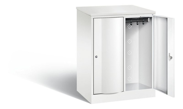 C+P garderobekast Resisto, H1077xB772xD540mm, kleur: verkeerswit, 8271-272 S10103