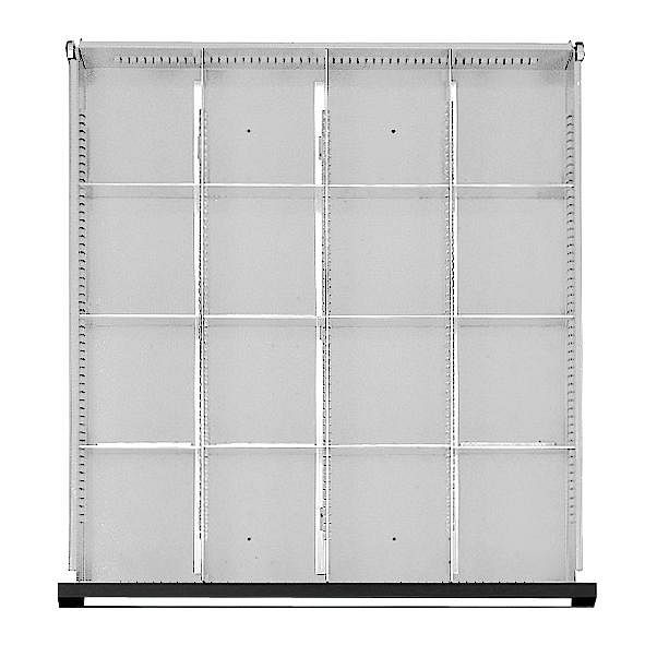 ANKE ladescheidingsset; voor lade 500 x 540 mm (BxD); 1/4 divisie