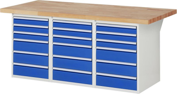 RAU werkbank serie 7000 - model 7515-4, B2000 x D900 x H890 mm, systeemonderstel B2000 x D850 x H850 mm, 03-7515A4-209B4M.11