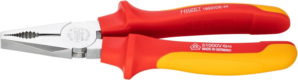 Hazet combinatietang, dubbel geïsoleerd, norm: IEC 60900:2018, DIN ISO 5746, oppervlak: hoogglans verchroomd, dubbel geïsoleerd, lengte: 200 mm, 1850VDE-44
