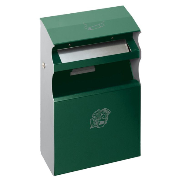 Stein HGS HGS combi-asbak -Cubo Benita-, zilver/540x300x140mm, wandmontage, 16811