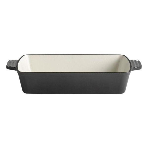 APS braadpan "5 STARS", ovenschaal, gietijzer, geschikt voor inductie, ovenvast, 33 x 24 cm, hoogte 6,5 cm, 3,5 liter, antraciet, 88311