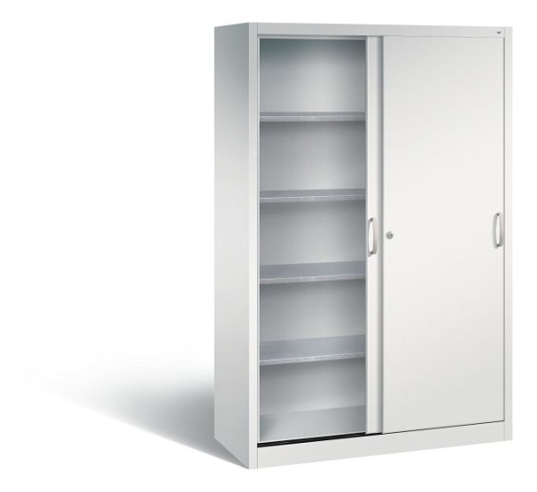 C+P schuifdeurkast Acurado, H1950xB1200xD500mm, kleur: lichtgrijs, beugelgreep, 2059-00 S10092