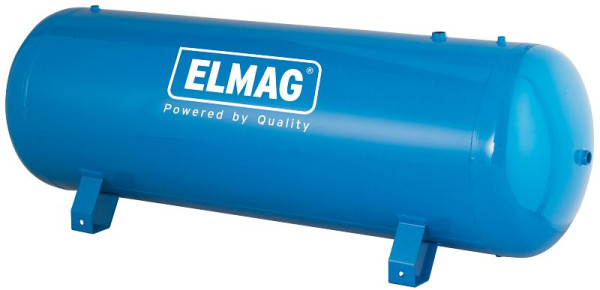 ELMAG persluchttank liggend, 11 bar, EURO L 270 CE, inclusief manometer en veiligheidsventiel, 10160