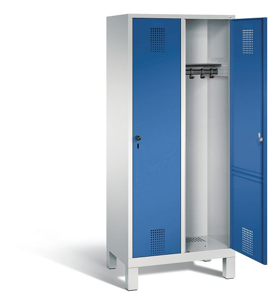 C+P garderobe Evolo, H1850xW810xD500mm, kleur: lichtgrijs / gentiaanblauw, 48010-22 S10007