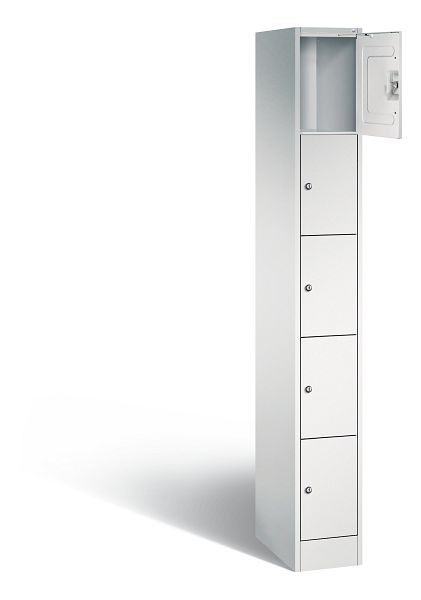 C+P lockerkast serie 8070, H1950xB240xD480mm, kleur: lichtgrijs, 80700-10 S10000